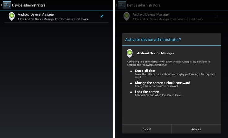 Android Device Manager Capture
