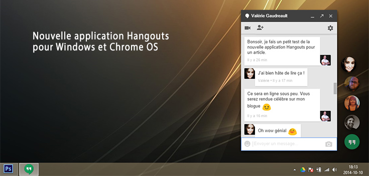 Application Hangouts pour Chrome