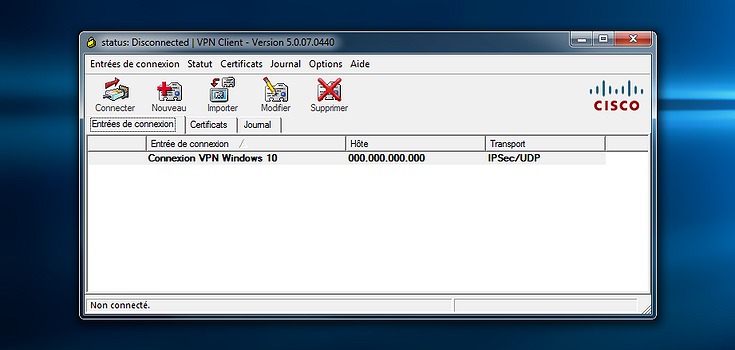 Cisco VPN Client et Windows 10