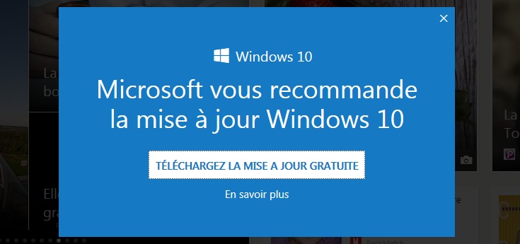 Publicité Windows 10