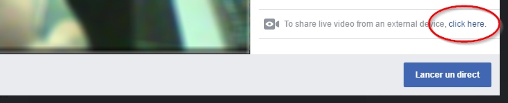 Lien vers Facebook Live Create