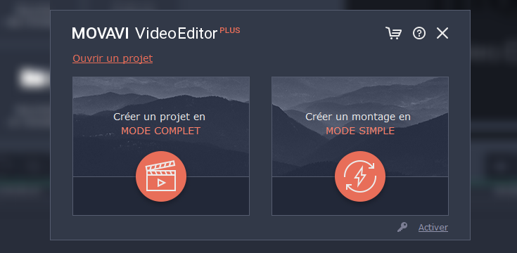 Éditeur vidéo en mode simple ou complet