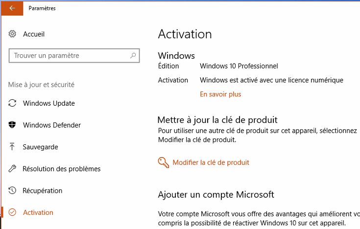 Activation Windows 10