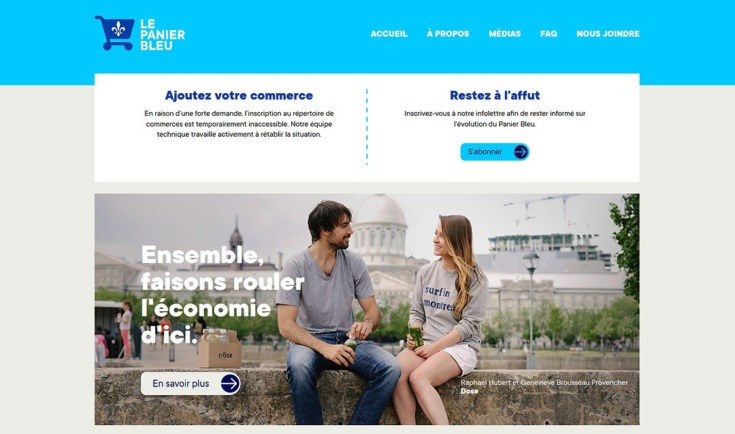 Site Web du Panier Bleu