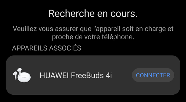 Connexion des FreeBuds 4i sur Android