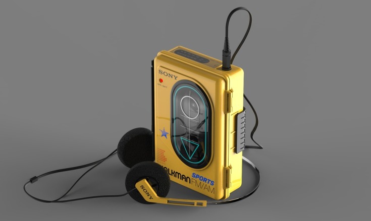 Walkman à cassette des années 80